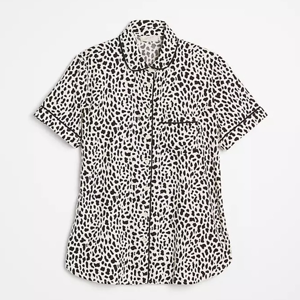 Loft Cheetah Print Pajama Shirt